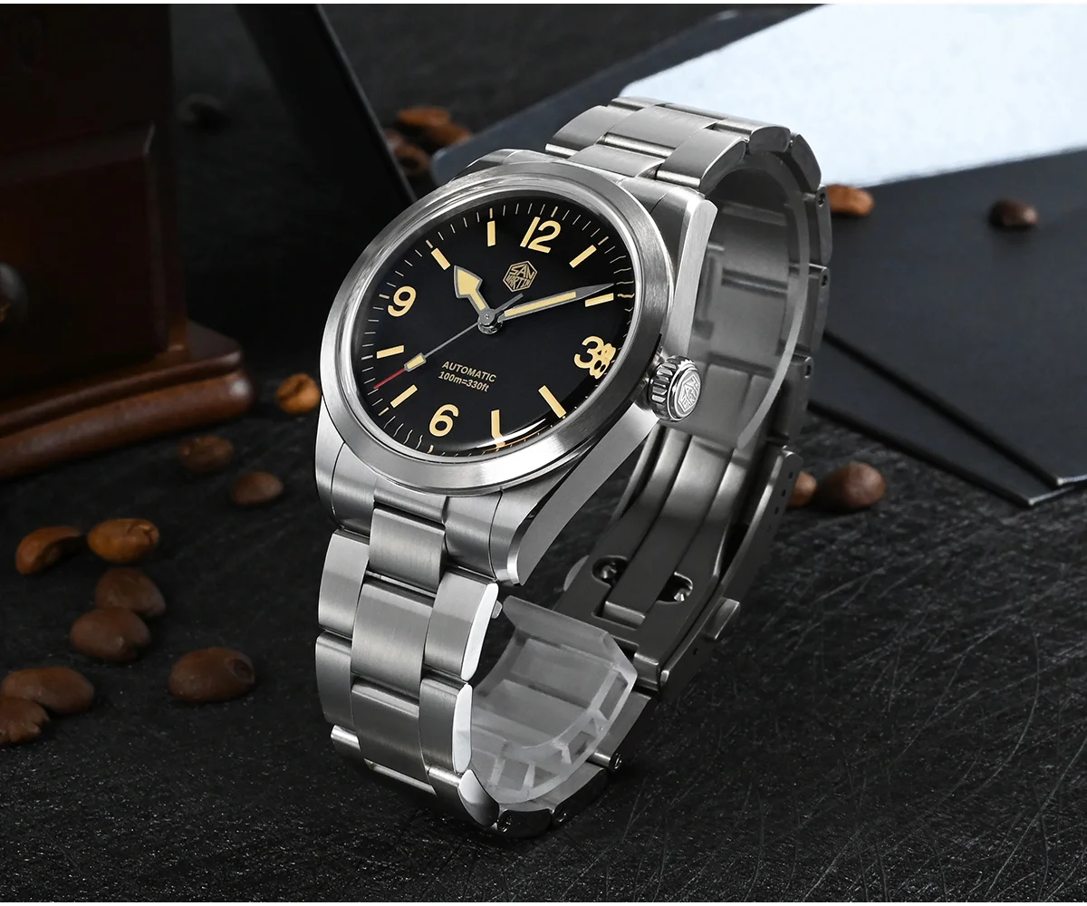 San Martin 38mm Vintage Explore Climbing Series NH35 Automatic Mechanical Watch SN0107-G thumbnail 2