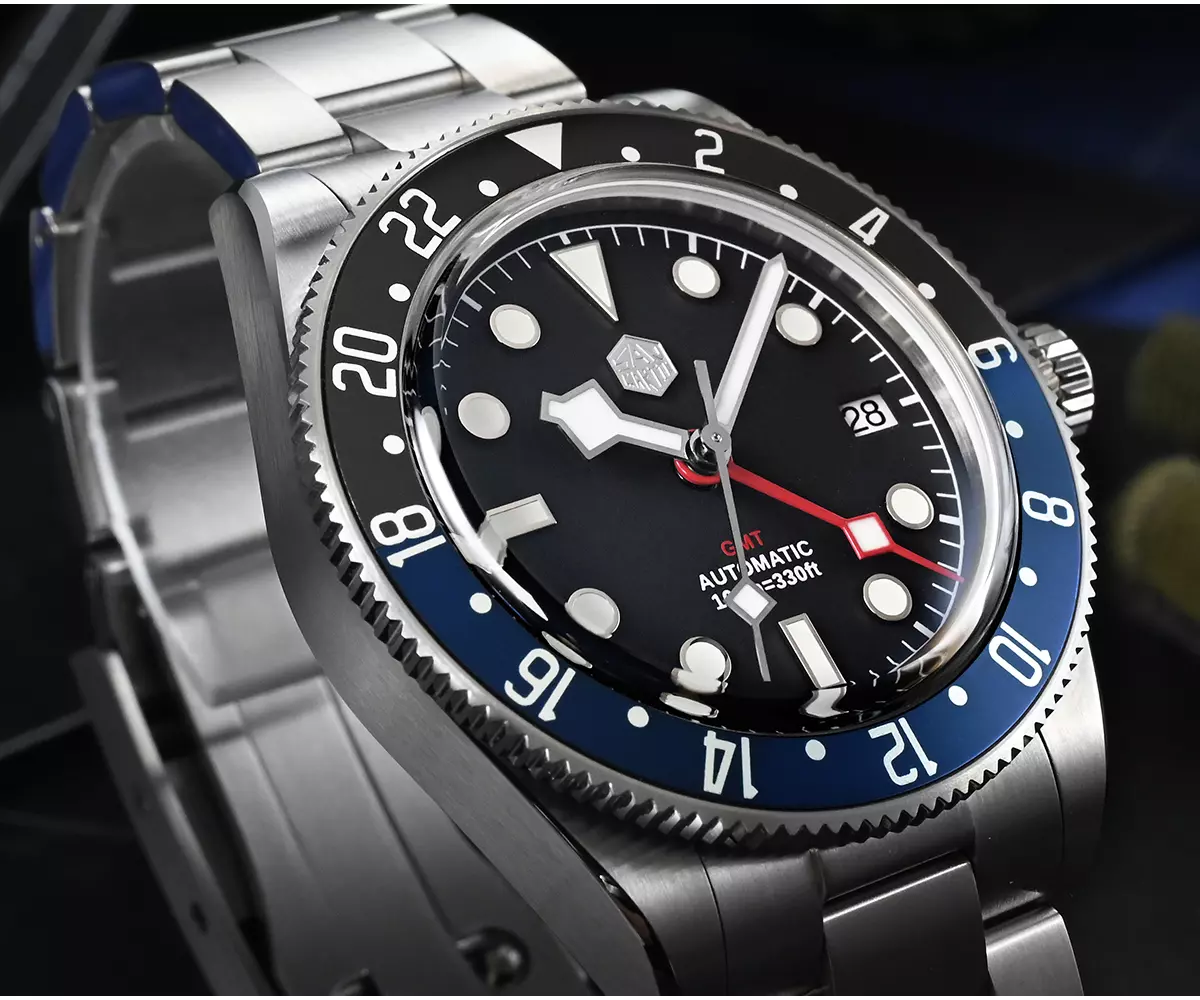 San Martin Watches 39mm SN0109-G-2 PEPSI NH34 movement BB GMT Mechanical Watch 100M Water Resistant thumbnail 3