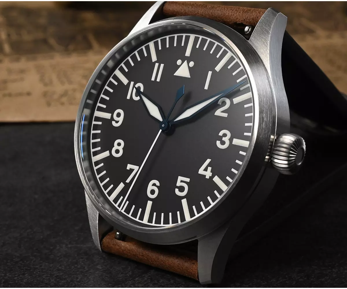 San Martin 41mm Stainless Steel Pilot Watch NH35/ST3621 Mechanical Men Watches Military Simple Sapphire 10Bar SN0117-G thumbnail 3