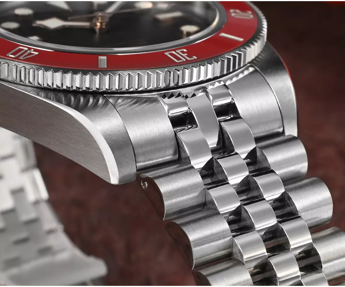 San Martin New SN0128-G 40mm NH35 BB Diver Watch snowflake hands Automatic Mechanical Sapphire Wine Red Ceramic Bezel thumbnail 3