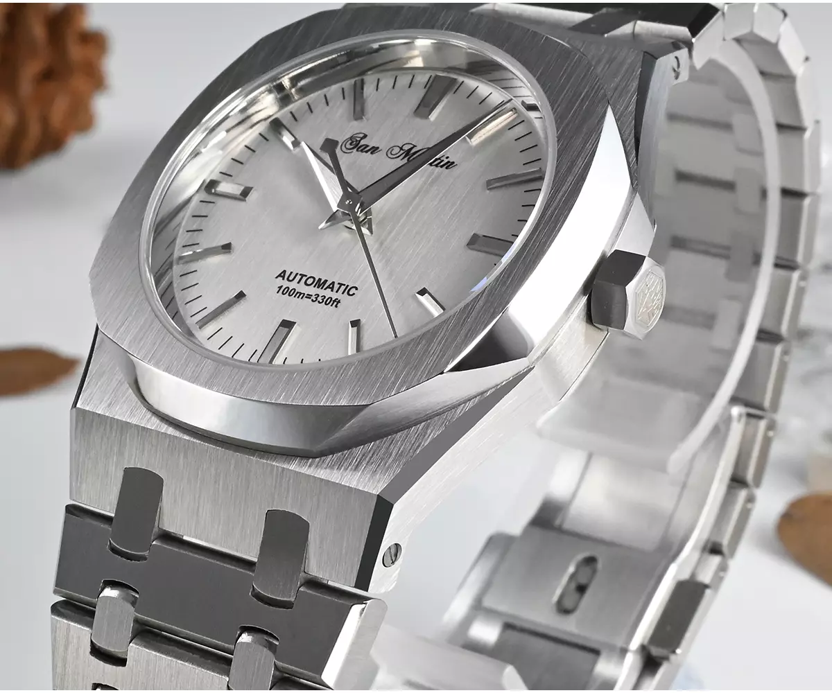 San Martin 38.5mm Miyota 9015 Vintage Classic Business Dress Automatic Mechanical Watches 10Bar Waterproof SN013-G thumbnail 3