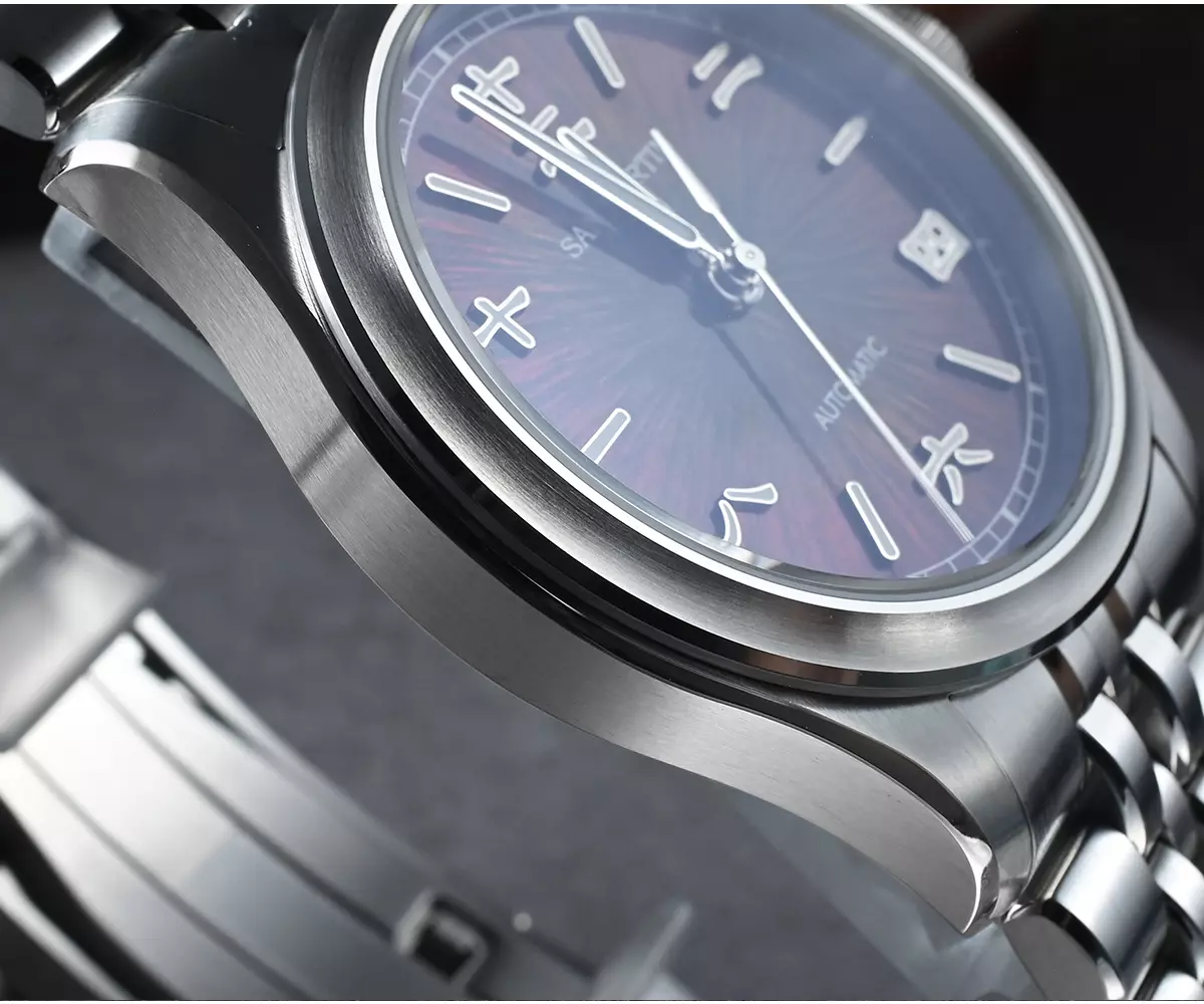 San Martin New SN0144-CG 39mm Luxury Mens Business Dress Watch 90S5 Automatic Mechanical Waterproof 100m Luminous thumbnail 3