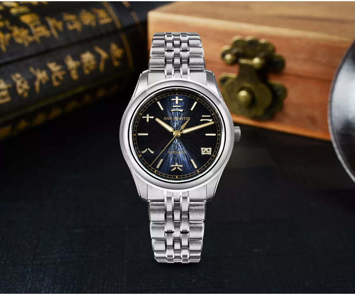 San Martin New SN0144-CG1 39mm Luxury Mens Business Dress Watch 90S5 Automatic Mechanical Waterproof 100m Luminous New Watch Case thumbnail 2