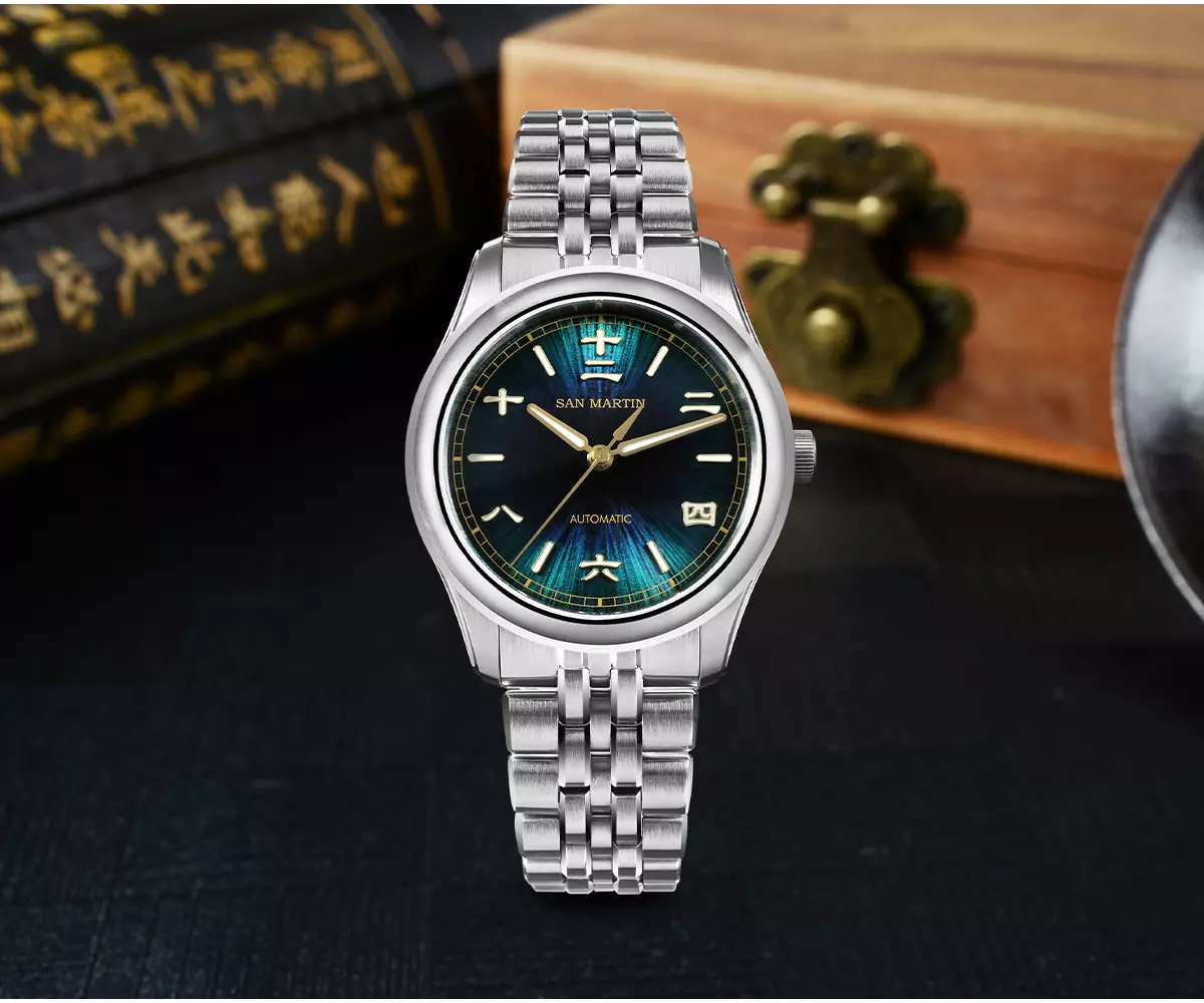 San Martin New SN0144-CG1 39mm Luxury Mens Business Dress Watch 90S5 Automatic Mechanical Waterproof 100m Luminous New Watch Case thumbnail 3