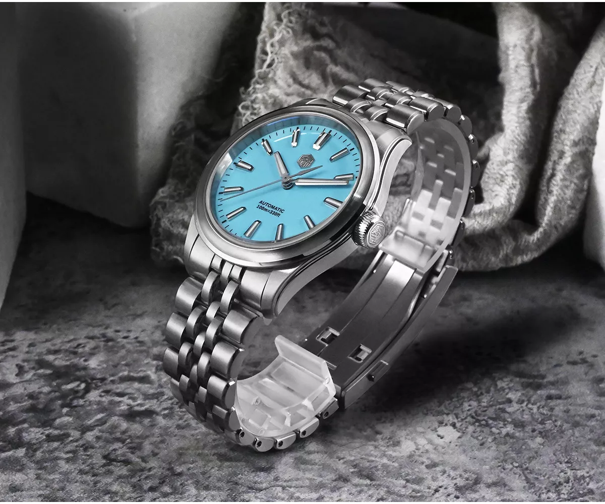 San Martin New SN0144-CG7 39mm Luxury Mens Business Dress Watch 90S5 Automatic Mechanical Waterproof 100m Luminous Enamel Dial thumbnail 2