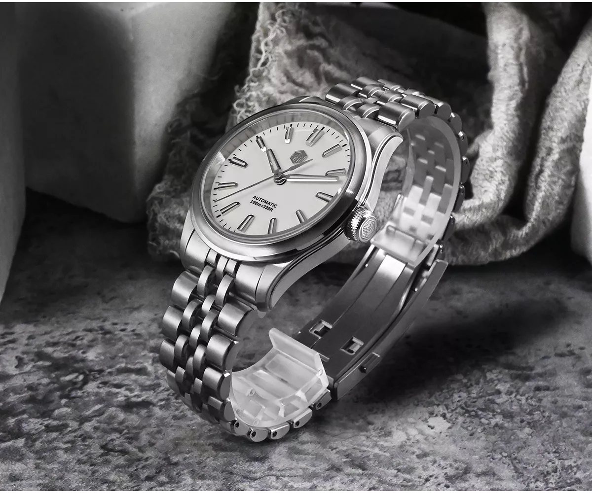 San Martin New SN0144-CG7 39mm Luxury Mens Business Dress Watch 90S5 Automatic Mechanical Waterproof 100m Luminous Enamel Dial thumbnail 3