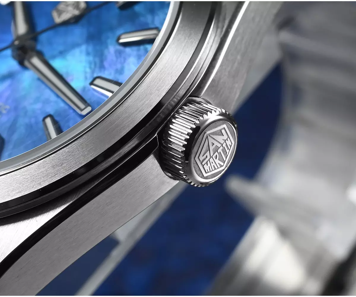 San Martin New SN0144-GX-4 39mm Luxury Mens Business Dress Watch 90S5 Automatic Mechanical Waterproof 100m Luminous MOP Dial thumbnail 2
