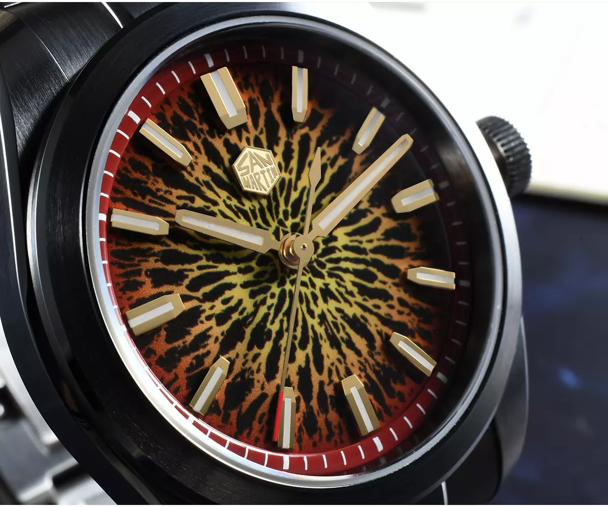San Martin New SN0144-GX-5 39mm Luxury Mens Business Dress Watch 9015 Automatic Mechanical Waterproof 100m Luminous JIAN ZHAN Porcelain Pattern thumbnail 3