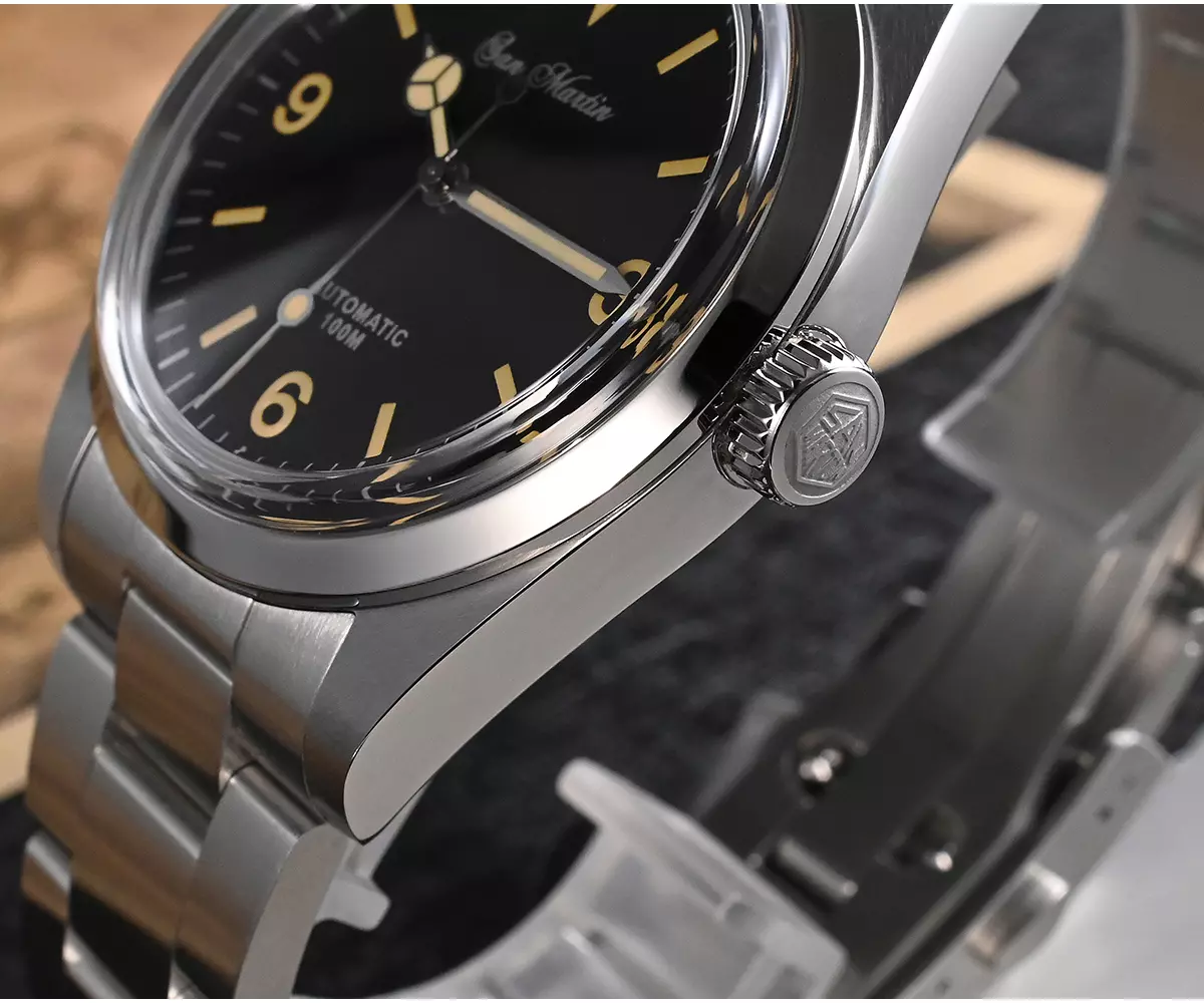 SAN MARTIN mechanical diving watch 100 meters waterproof explorer SN020-G with NH35 movement thumbnail 3