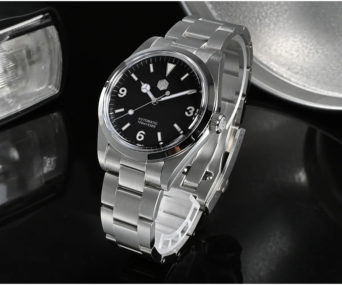 SAN MARTIN 39mm mechanical diving watch 100 meters waterproof explorer SN020-G2 with YN55A movement thumbnail 2