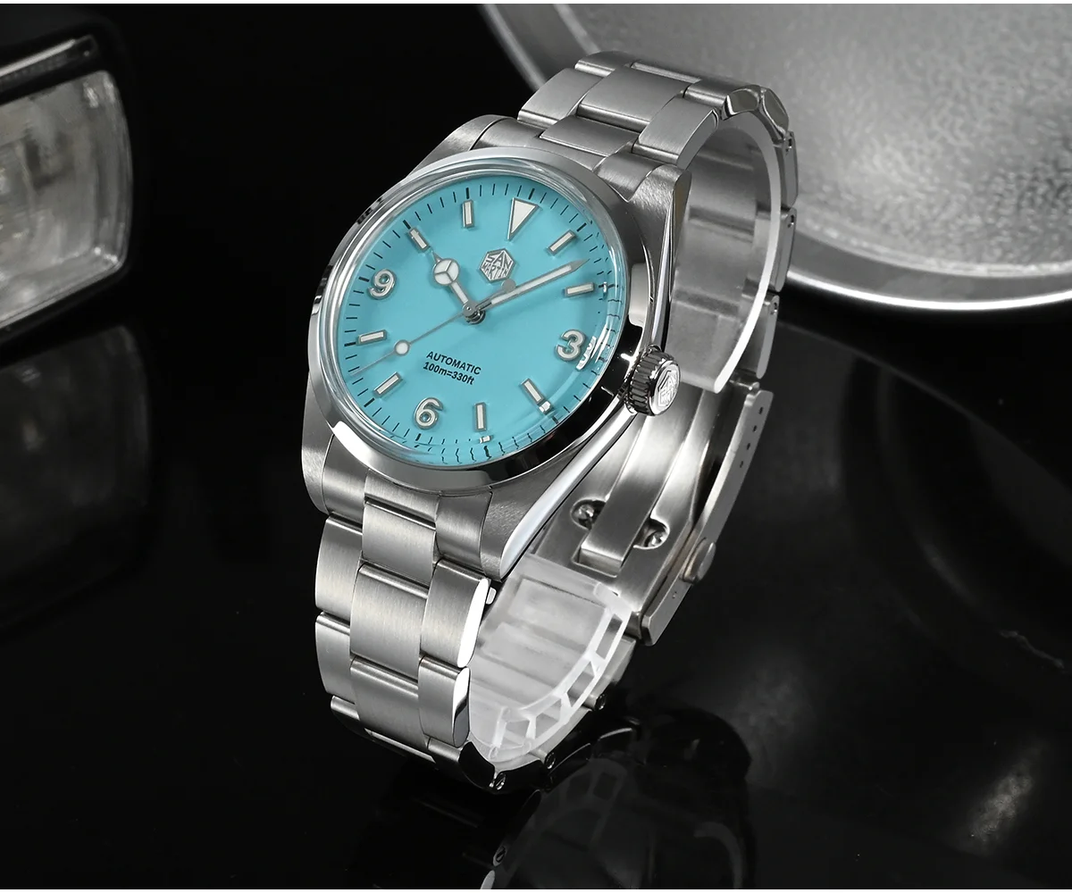 SAN MARTIN 39mm mechanical diving watch 100 meters waterproof explorer SN020-G2 with YN55A movement thumbnail 3