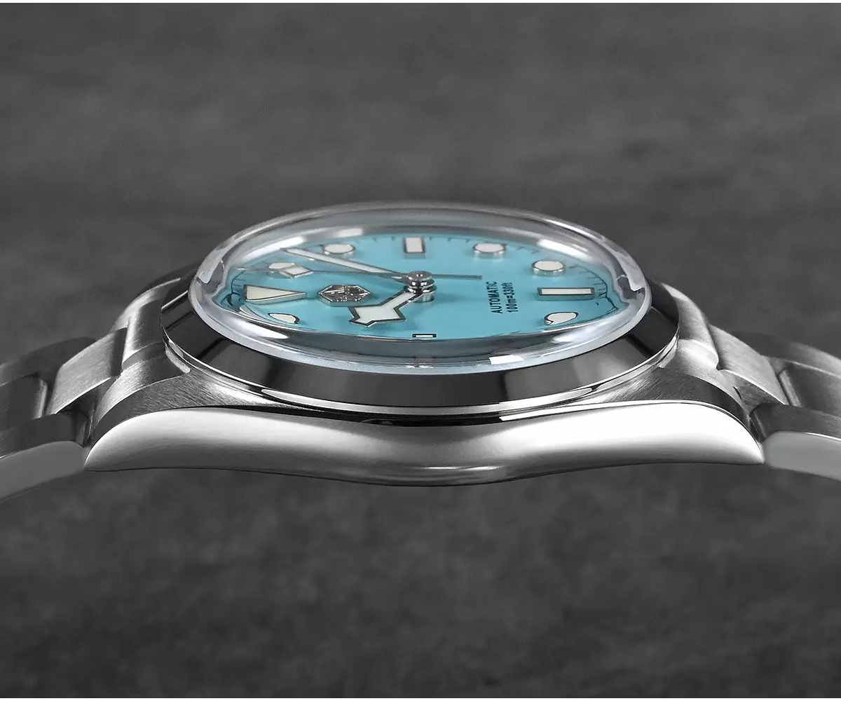 SAN MARTIN 37MM mechanical diving watch 100 meters waterproof explorer Snowflake hands SN021-G-B2 with PT5000 and SW200 movement thumbnail 3