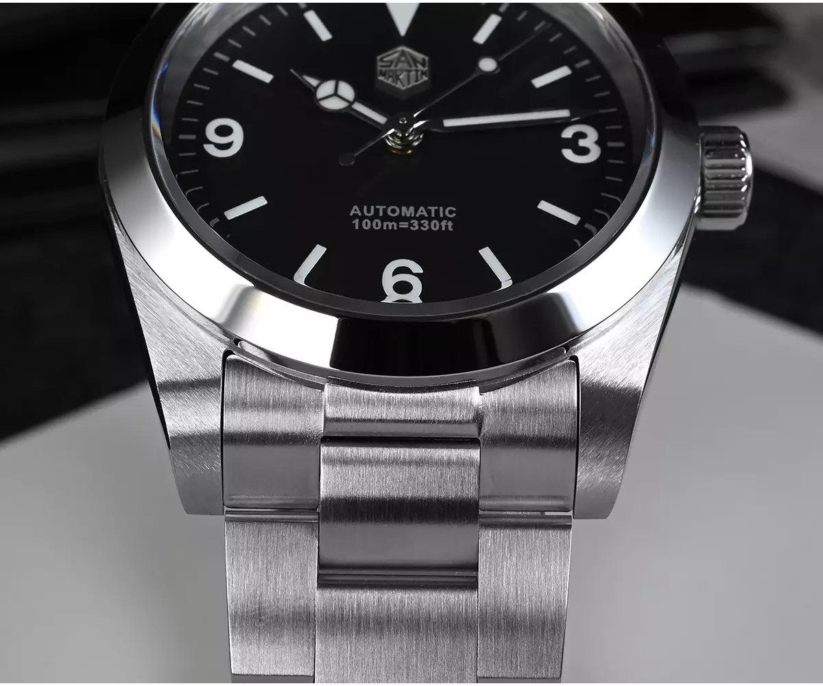 SAN MARTIN mechanical diving watch 100 meters waterproof explorer SN021-G 36mm thumbnail 2