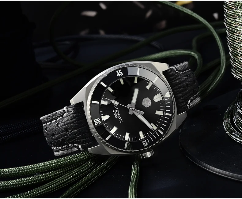 San Martin original design diving watch GR5 titanium metal mens mechanical watch limited edition SN027-T1 thumbnail 2
