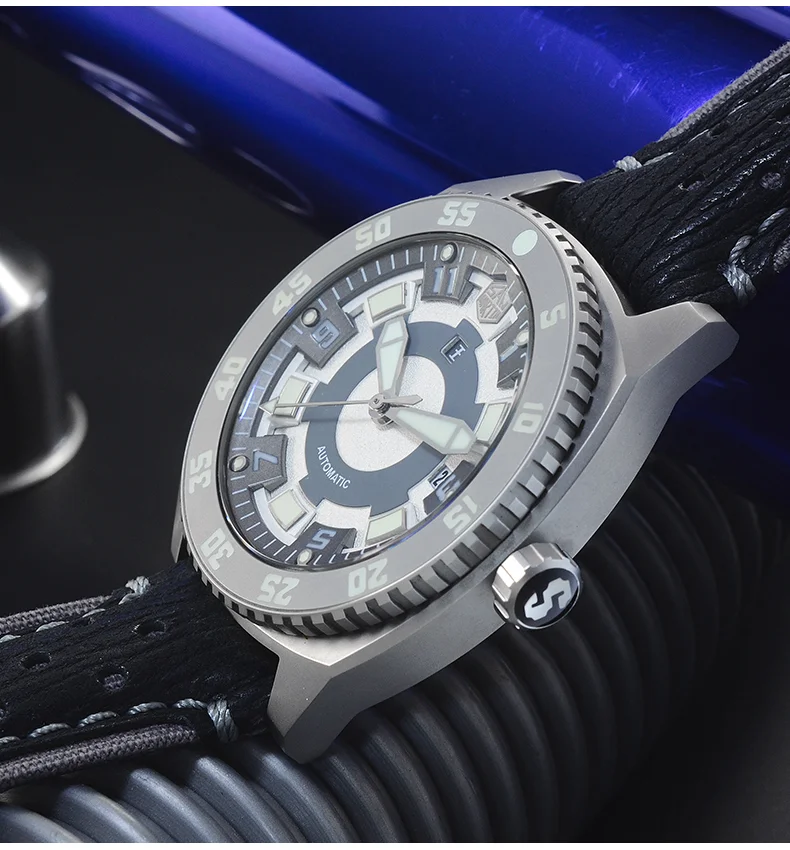 San Martin original design diving watch GR5 titanium metal mens mechanical watch limited edition SN027-T2 thumbnail 3