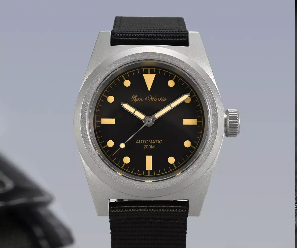 SAN MARTIN mechanical military diving watch 200 meters waterproof SN029-G thumbnail 2