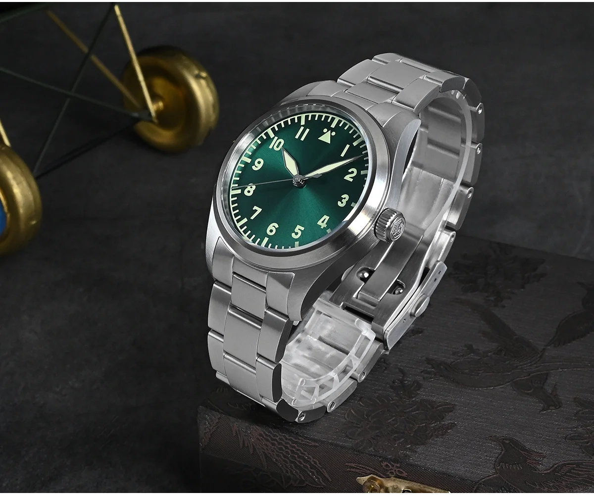 San Martin stainless steel Pilot Watch Luminous Military Watch SN030-G with YN55 movement thumbnail 2