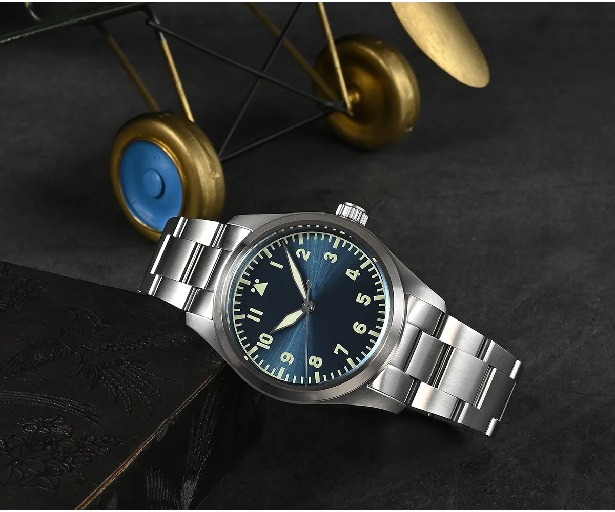 San Martin stainless steel Pilot Watch Luminous Military Watch SN030-G with YN55 movement thumbnail 3