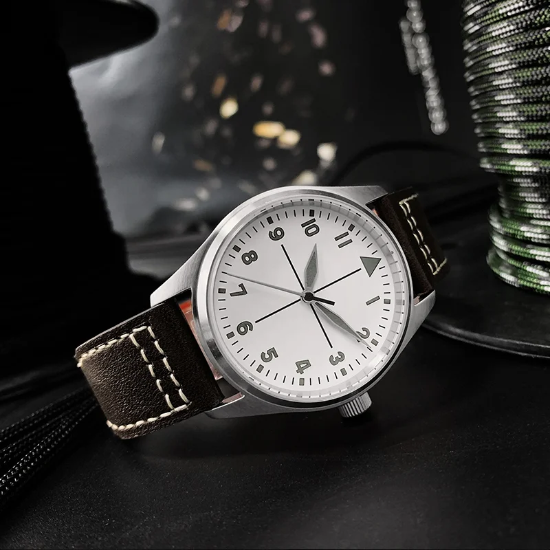 San Martin Vintage Pilot Watch Waterproof Luminous Mechanical Watch SN030-GW thumbnail 2