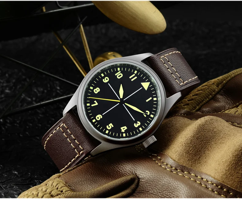 San Martin Titanium Pilot Watch Luminous Military Watch SN030-T thumbnail 3