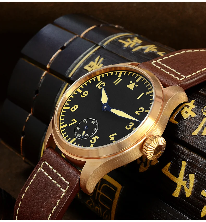 San Martin bronze luminous dive watch pilot SN037 thumbnail 2