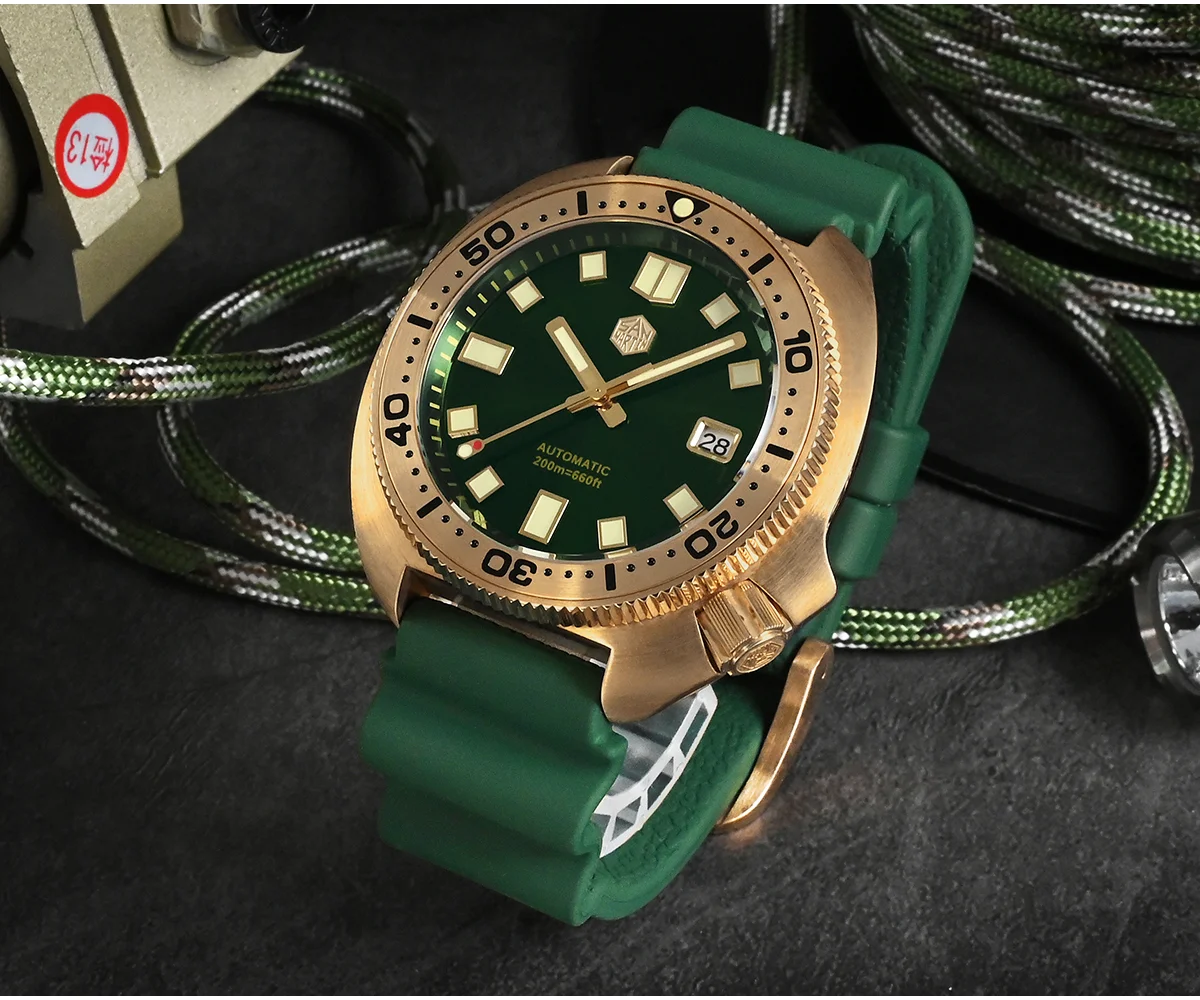 SAN MARTIN watch bronze diving watch mechanical watch SN047-B-Q V4 thumbnail 2