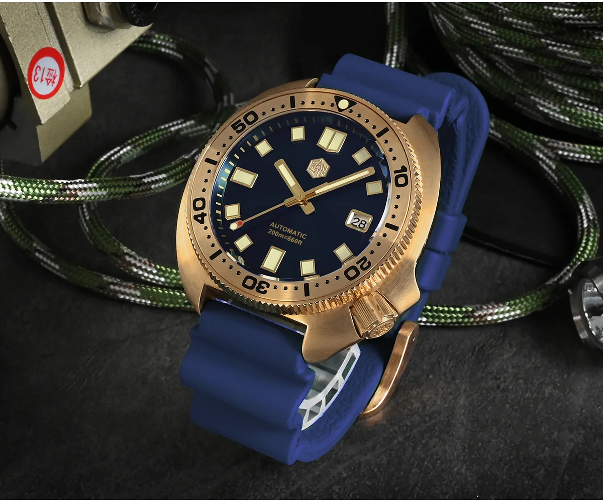 SAN MARTIN watch bronze diving watch mechanical watch SN047-B-Q V4 thumbnail 3