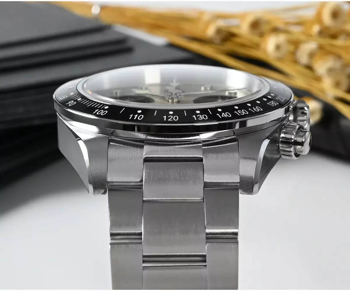 San Martin 40mm Panda BB Chronograph Seagull ST1901 Manual Mechanical Watch SN052-G-JS thumbnail 2