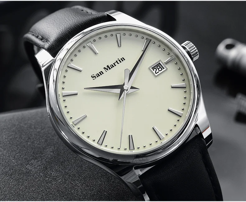 San Martin simple style business dress watch fully automatic mens watch SN053 thumbnail 3