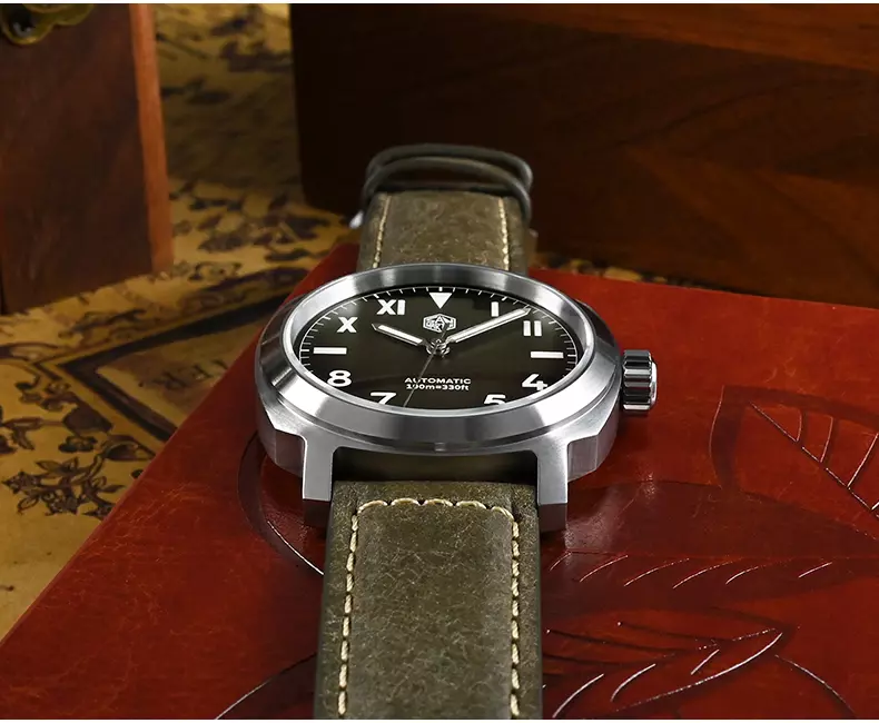 San Martin SN065-G 40mm classic style dive watch with YN55 movement and 100m waterproof Automatic Mechanical Watch thumbnail 3