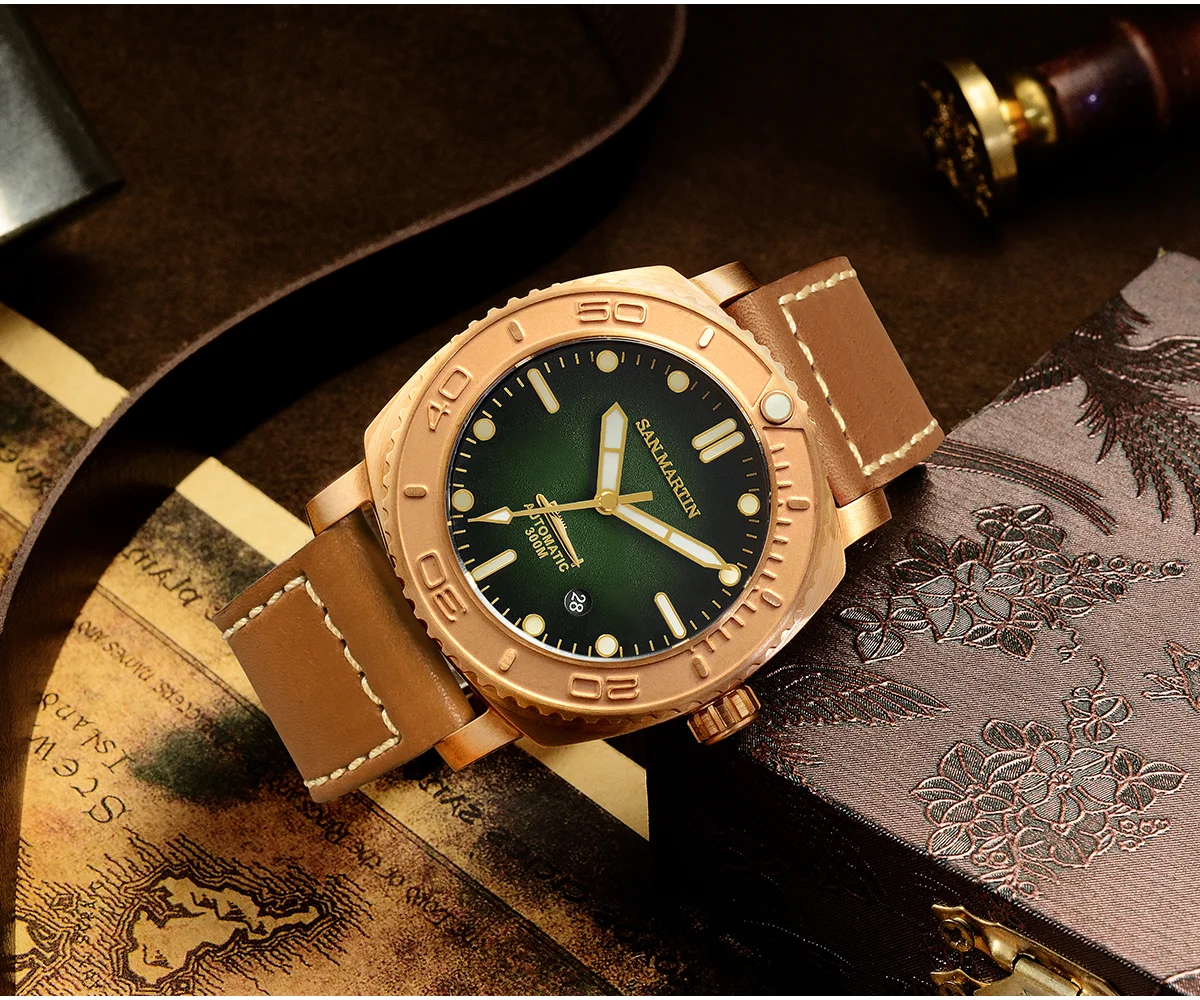 San Martin Bronze Luminous Diving mechanical Watch SN078-Q thumbnail 3