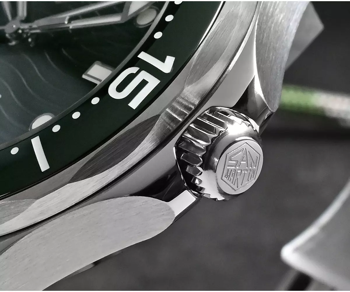 SAN MARTIN Men Diving Watch 42mm Automatic Mechanical Wristwatch Sapphire 20Bar Waterproof with YN55 movement SN088-G2 thumbnail 3