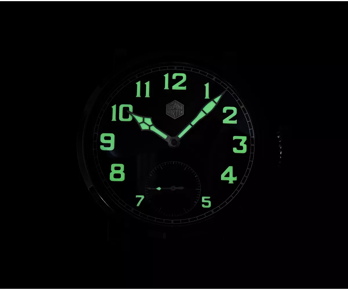 SAN MARTIN 44.5mm Pilot Men Watch Military Style Automatic Mechanical Watch with YN55A Movement SN095-G-DA thumbnail 3
