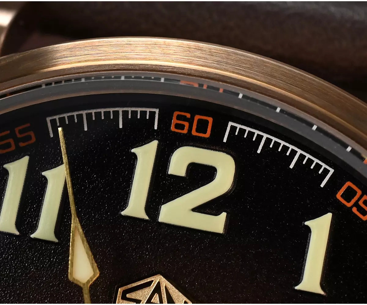 SAN MARTIN 44.5mm Pilot Men Watch Military Style Automatic Mechanical Watch with YN55A/ST3621 Movement SN095-Q-DA thumbnail 3