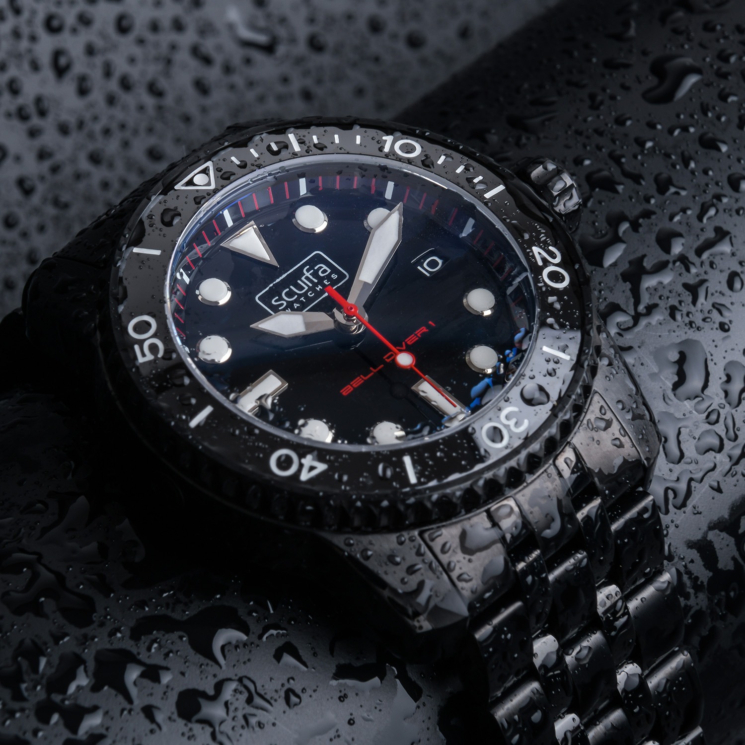 Bell Diver 1 Black PVD Auto Bracelet