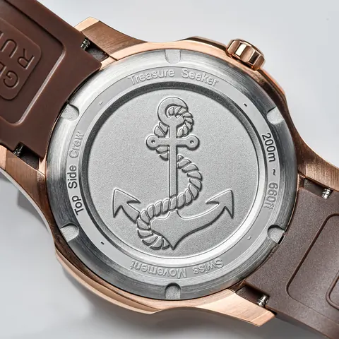 Top Side Crew Rose Gold Brown Dial