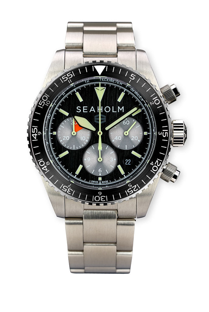 Flats Chronograph Watch Black selected view
