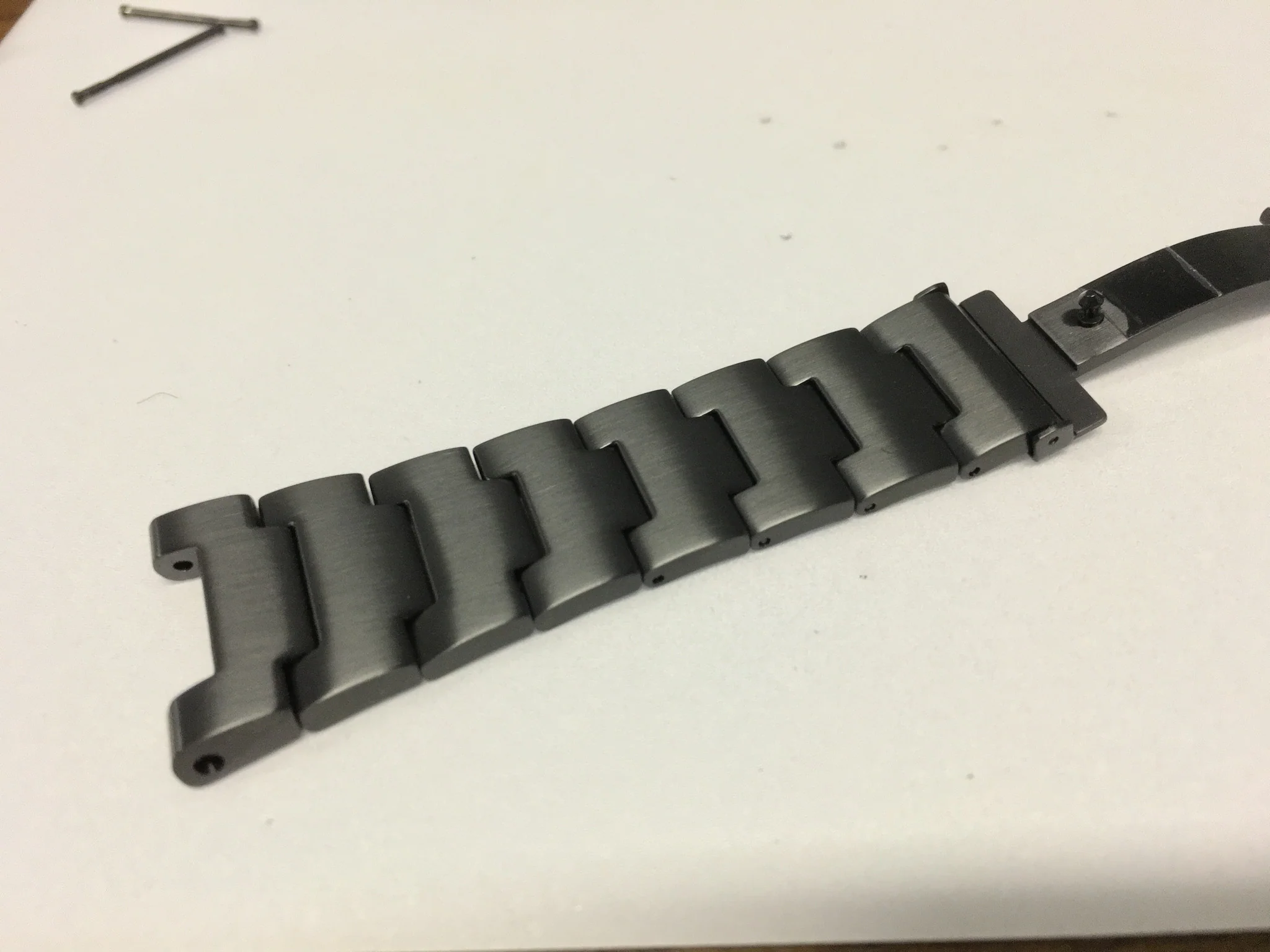 Integrated Steel Sport Watch with Brushed Black Dial on Steel Bracelet - Automatic Watch thumbnail 2