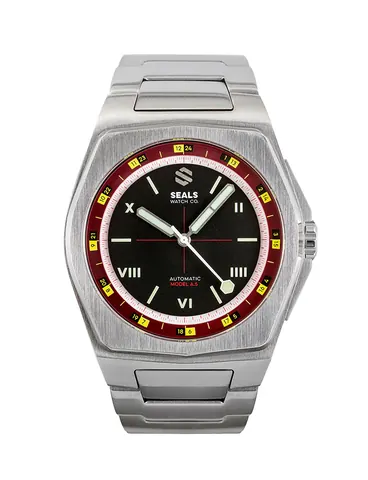 Model A.5 Automatic Wrist Watch - Burgundy Roulette