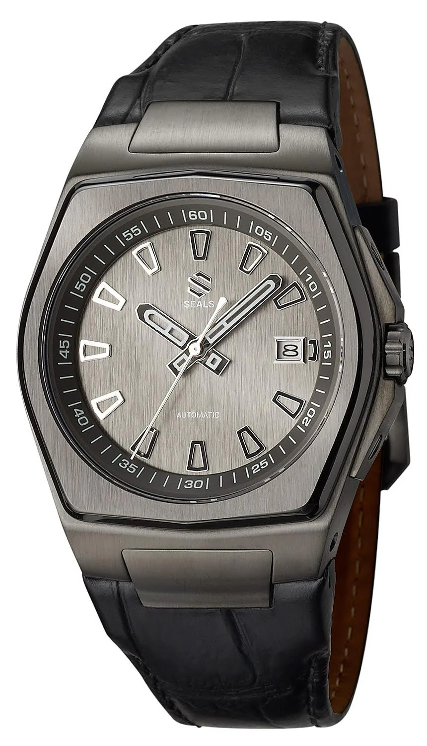 Slate PVD With Brushed Slate Dial on Steel Bracelet Automatic Watch thumbnail 3