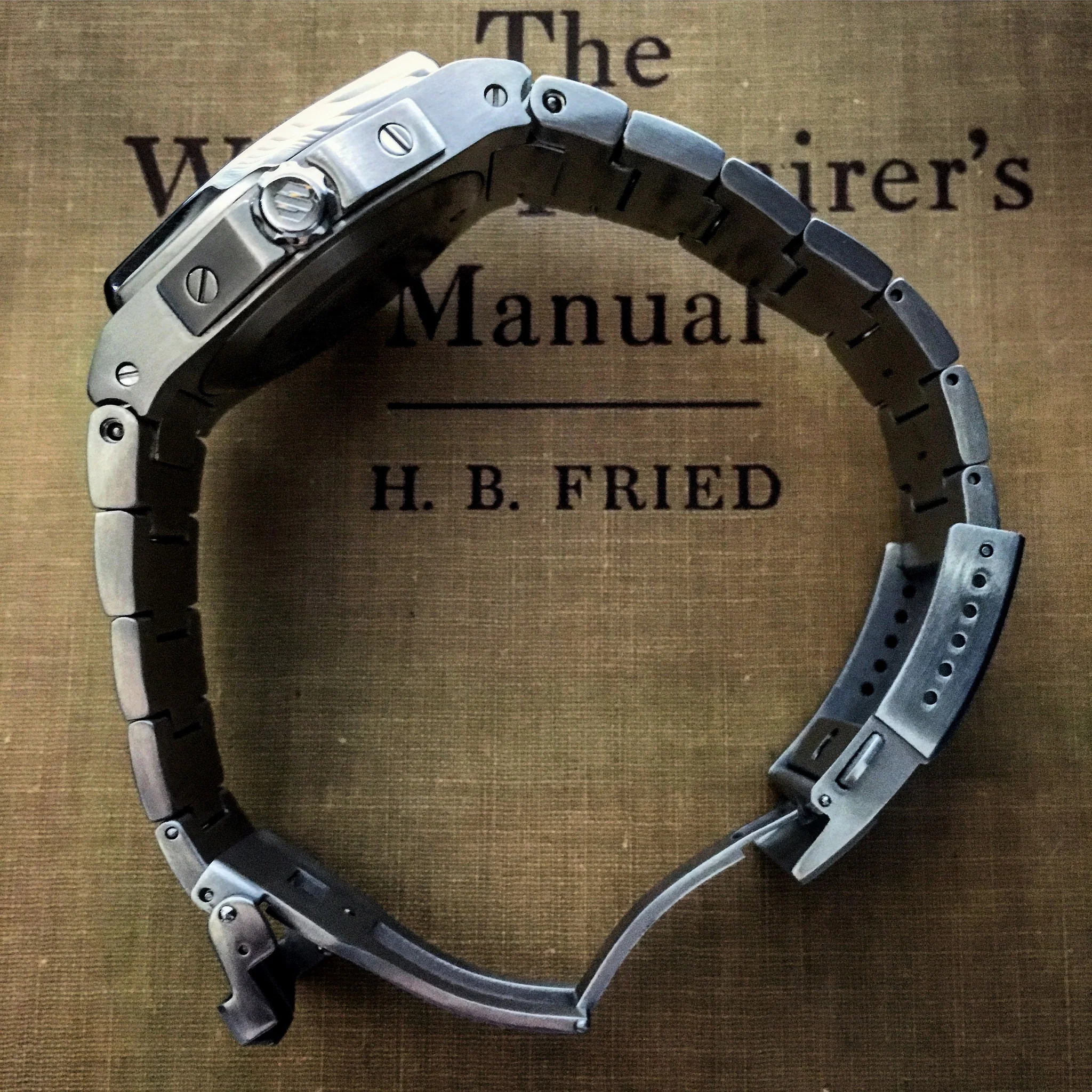 Stainless Steel With Brushed Black Dial on Steel Bracelet Automatic Watch thumbnail 2