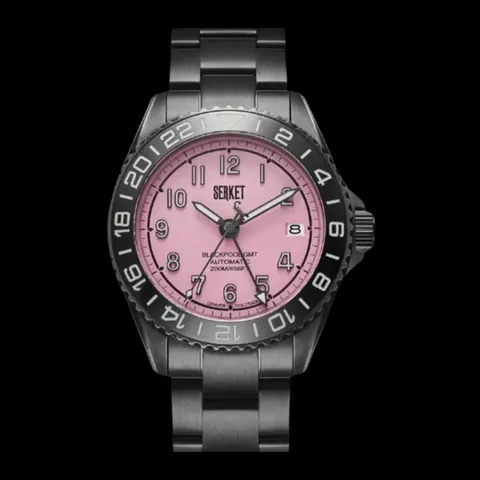 BLACKPOOL GMT AUTOMATIC Cotton Candy Black DLC 40MM