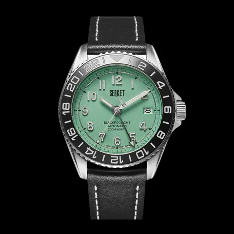 BLACKPOOL GMT AUTOMATIC Mint Green Steel 40MM