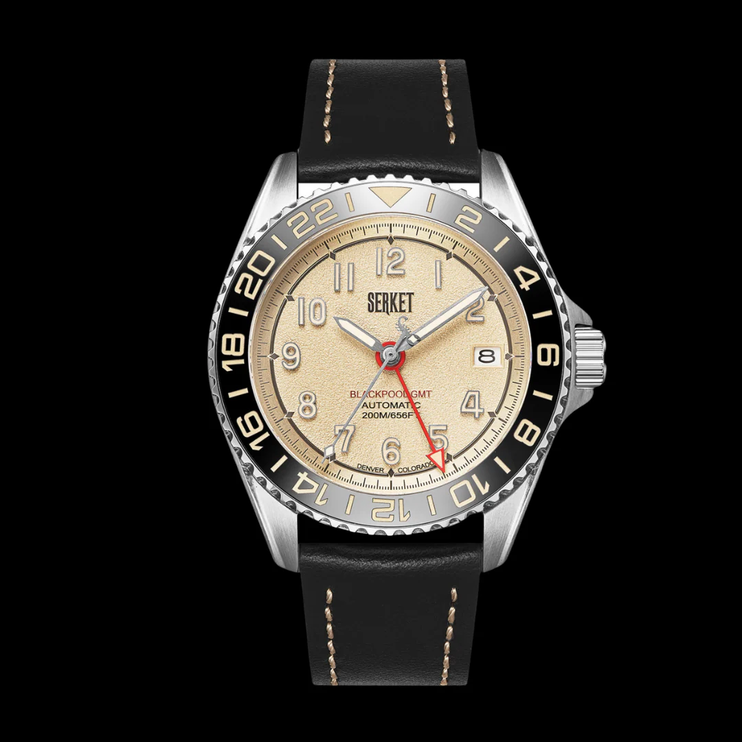 Blackpool Gmt Automatic Vintage Beige Steel 40Mm