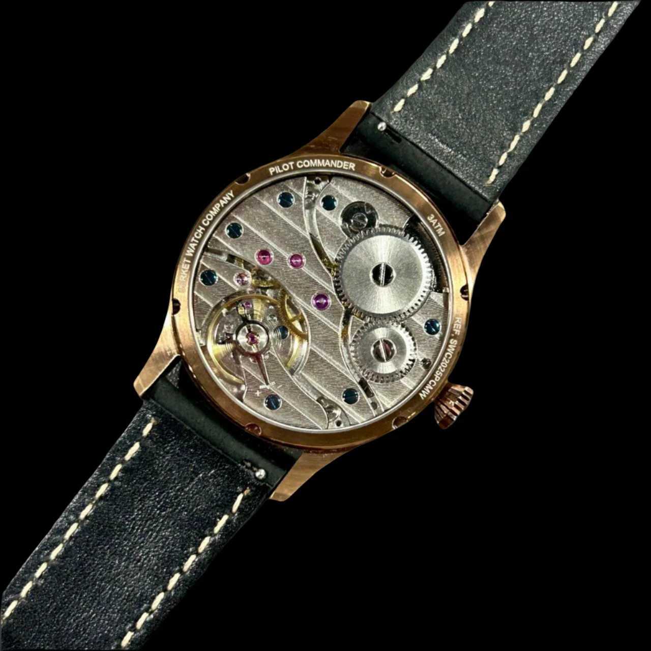 PILOT COMMANDER Bronze PVD Case Green 42MM thumbnail 2