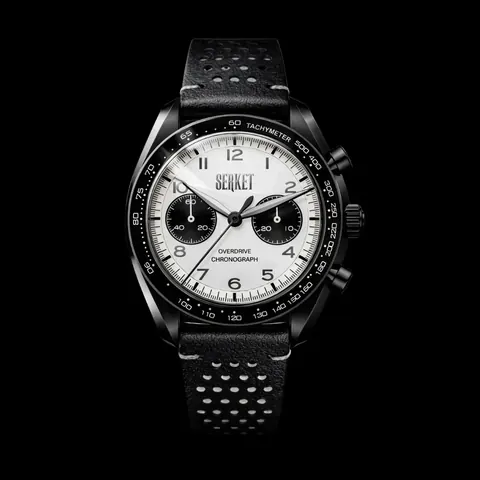 Overdrive Chronograph Manual Wind Pvd Glacial White Dial 41Mm