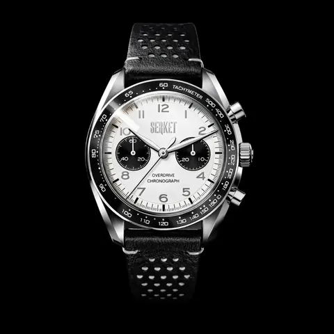 Overdrive Chronograph Manual Wind Steel Glacial White Dial 41Mm