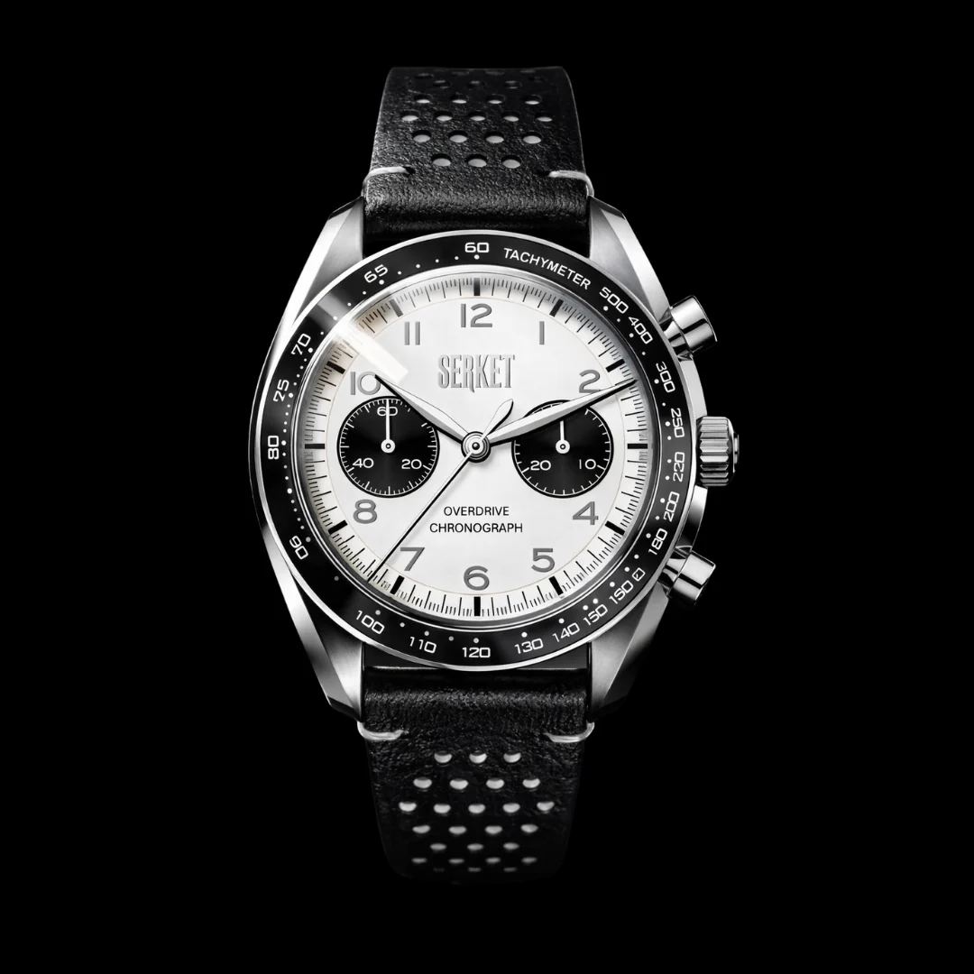 Overdrive Chronograph Manual Wind Steel Glacial White Dial 41Mm
