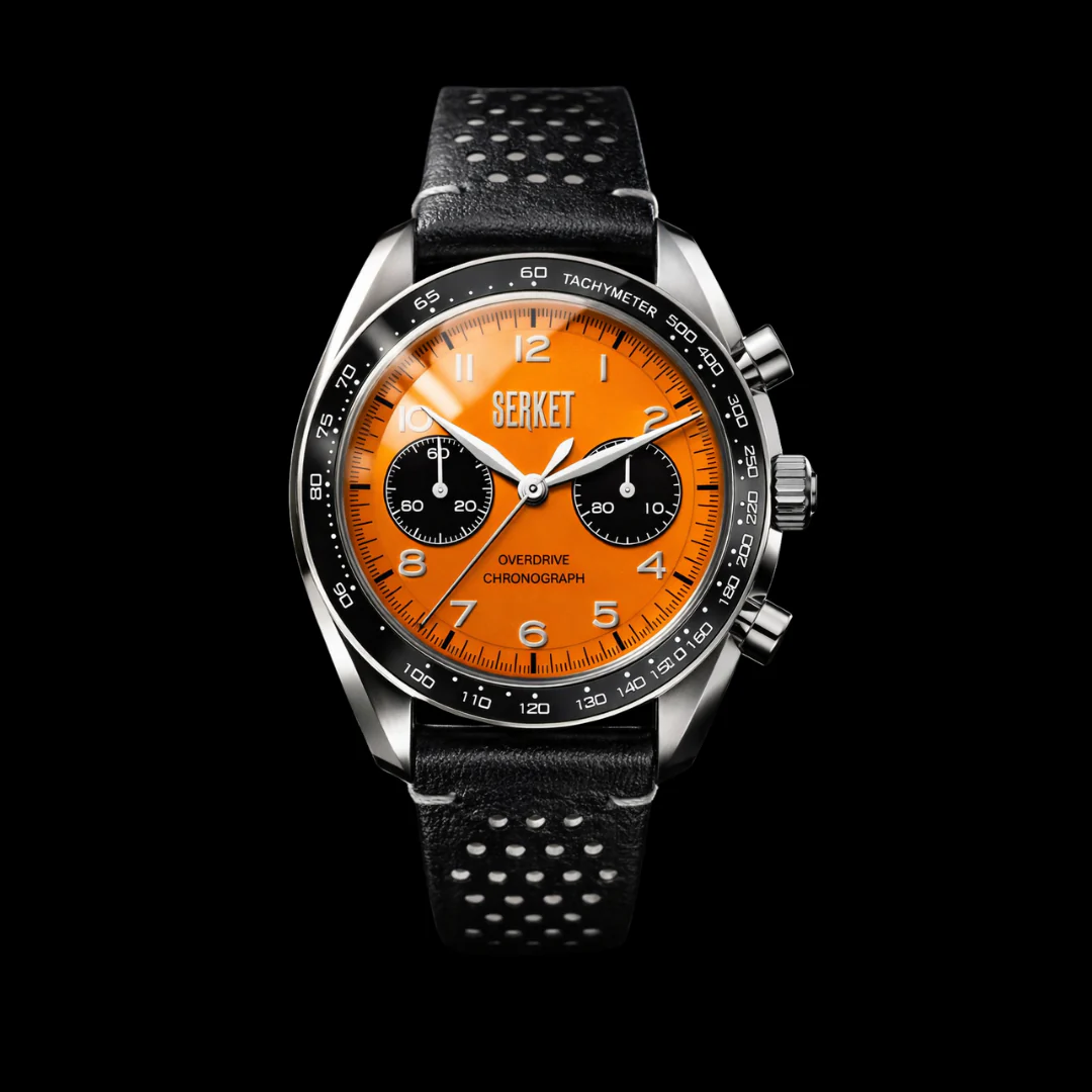 Overdrive Chronograph Manual Wind Steel Molton Amber Dial 40Mm