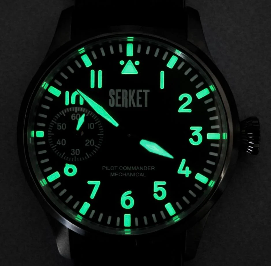 PILOT COMMANDER Bronze PVD Case Blue 42MM thumbnail 3